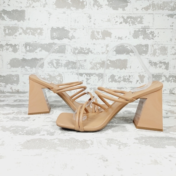 New Abound Austyn Brown Tubular Strap Block Heel Sandals A931 - Picture 4 of 10